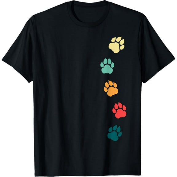 Lion Paw Print Cheetah Footprint Tiger Print Paw Leopard T-Shirt