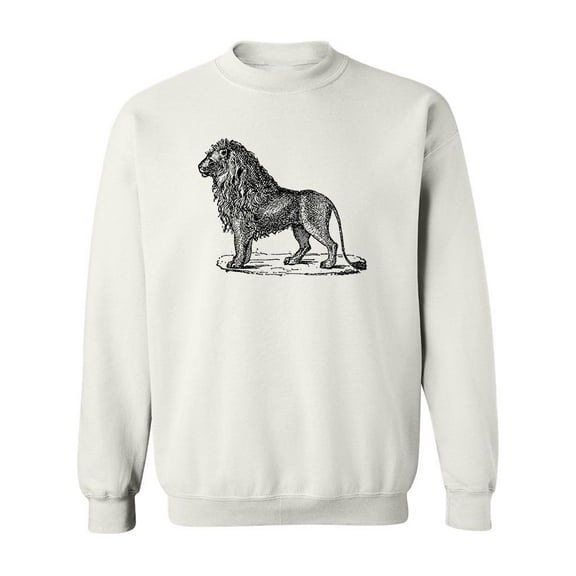 Lion Pencil Drawing Sweatshirt Men -Image by Shutterstock, Male x-Large