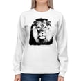 thumbnail image 1 of Lion Portrait Sweatshirt Women -SPIdeals Designs, Female Small, 1 of 4
