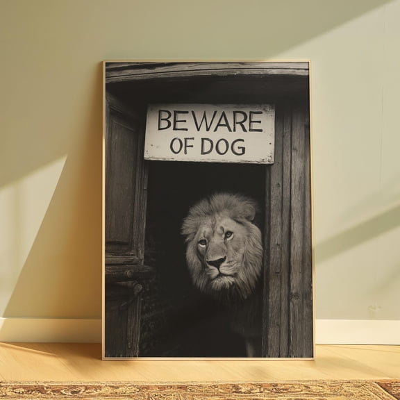 Lion Poster, Animal Nursery Wall Art, Unframed Paper Poster 8x10in