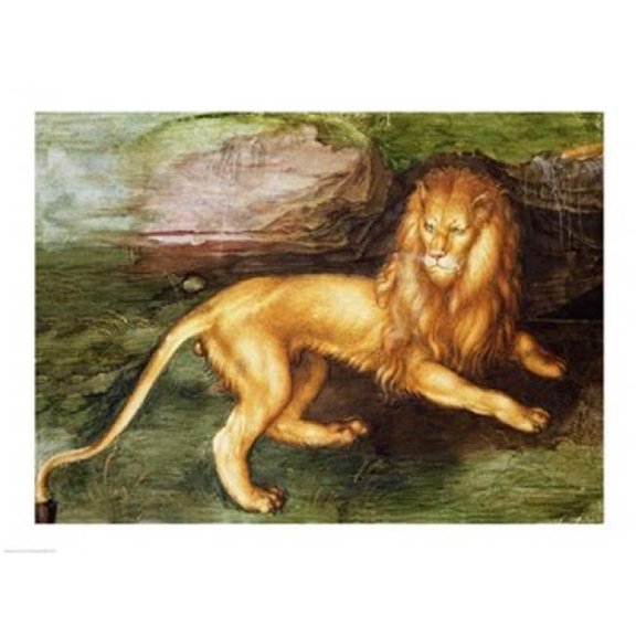 Lion Poster Print by Albrecht Durer - 29 x 22 in.