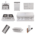 thumbnail image 1 of Lion Premium Outdoor Grill Kitchen Package#5 | 40" Natural gas Grill Set | Double Side Burner, Door/Drawer Combo, Mini Fridge, Bar Sink, Rotisserie Basket & More!, 1 of 17