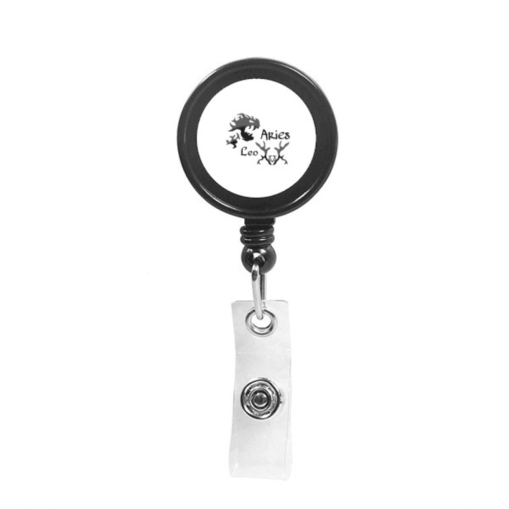 Lion Ram Pair Constellation Retractable Keychain Badge Holder ID Badge
