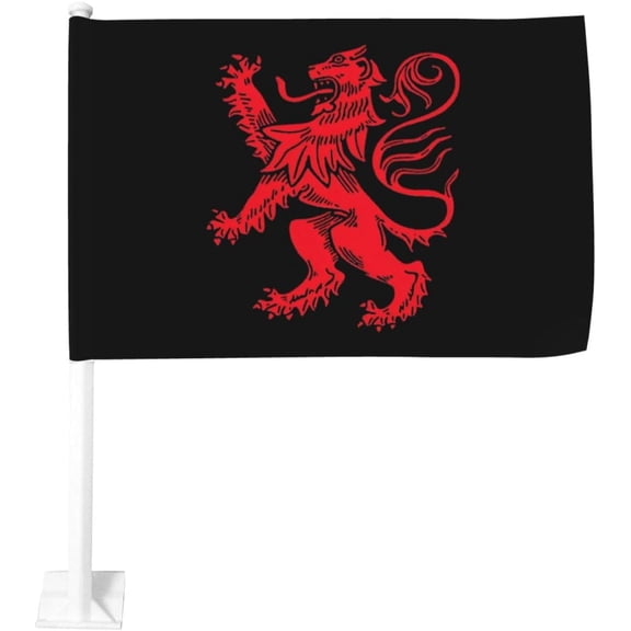 Lion Rampant Scottish Flag Symbol Scotland Car Flag 12x18 Inch Window Clip Flag - Double Sided Fade Resistant Outdoor Decoration Let Your Cars Stand Out