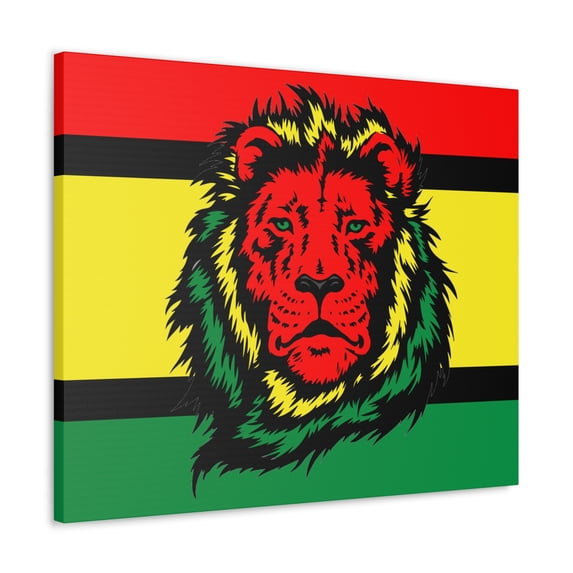 Lion Rasta Color Canvas Wall Art-Jamaica-Beautiful Art-Modern Wall Decor