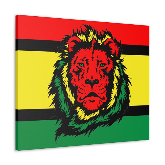 Lion Rasta Color Canvas Wall Art-Jamaica-Beautiful Art-Modern Wall Decor