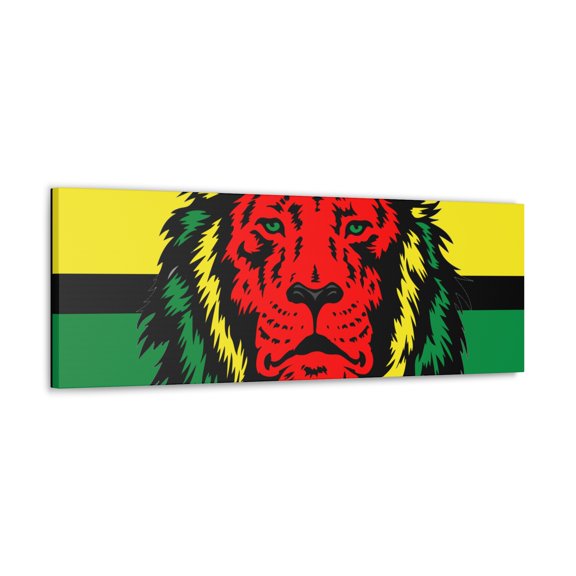 Lion Rasta Color Canvas Wall Art-Jamaica-Beautiful Art-Modern Wall Decor