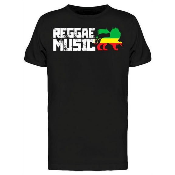 Lion Rasta Colors Reggae Music T-Shirt Men -Image by Shutterstock, Male Small