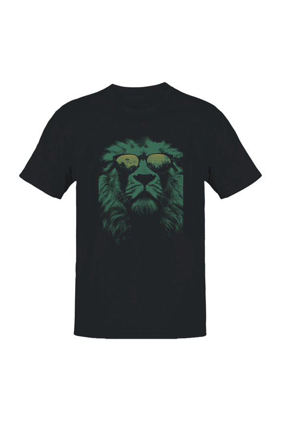 Lion Reflection Sunglasses Art Men's T-shirt