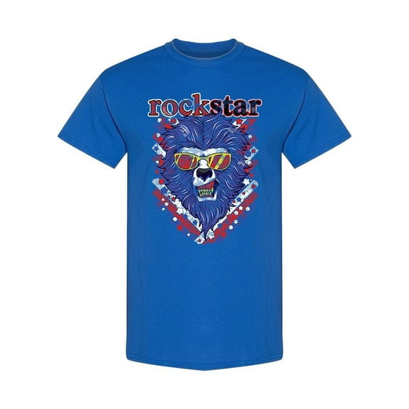 Lion Rockstar T-Shirt Men -Image by Shutterstock, Male Small