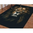 thumbnail image 1 of Lion Rug, Lion Lover Gift Rugs, Man Cave Rug, Animal Rugs, Step Rug, Anti-Slip Carpet, Indoor Rug, Small Rug, Classic Rug, Custom Rug, 2'x3' - 60x90 cm, 1 of 8