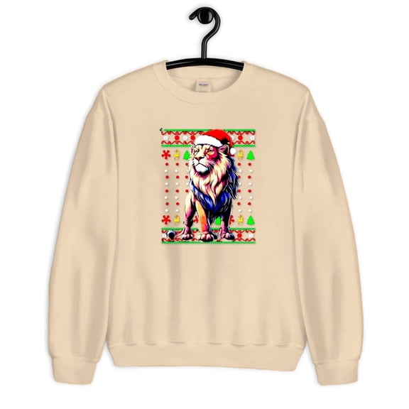 Lion_Santa_Hat_Ugly_Christmas_Funny_Holiday_Lion_Lover_shirt-removebg-preview