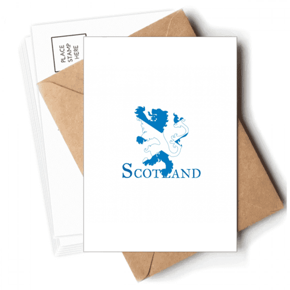 Lion Scottish Finger Art Deco Fashion Postcards Envelopes Blank Note Cards Mailing