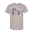 thumbnail image 1 of "Lion Shirt, Neon Lion, Lion Lover, Unisex T, Sublimation Tee, Soft Bella Shirt, Feline Apparel, Cat Lover, Cat Shirt, Vintage, Faded, Lions, Heather Stone, SMALL", 1 of 1