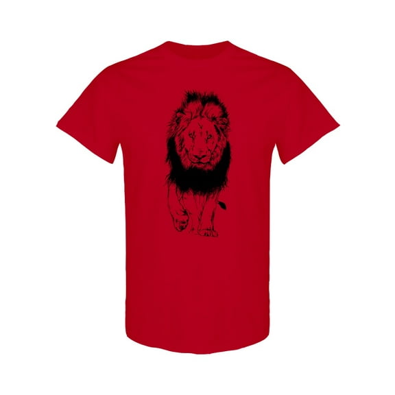 Lion Sketch Design T-Shirt Men -Image by Shutterstock, Male Large