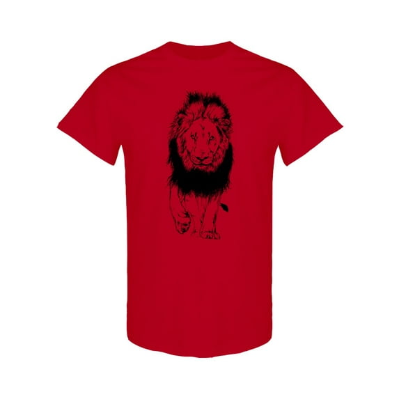 Lion Sketch Design T-Shirt Men -Image by Shutterstock, Male Small