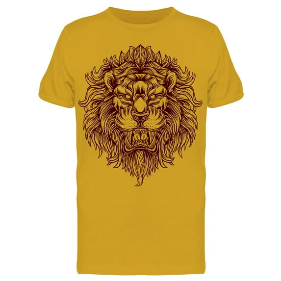Lion Sketch Graphic T-Shirt Men -Image by Shutterstock, Male 3X-Large