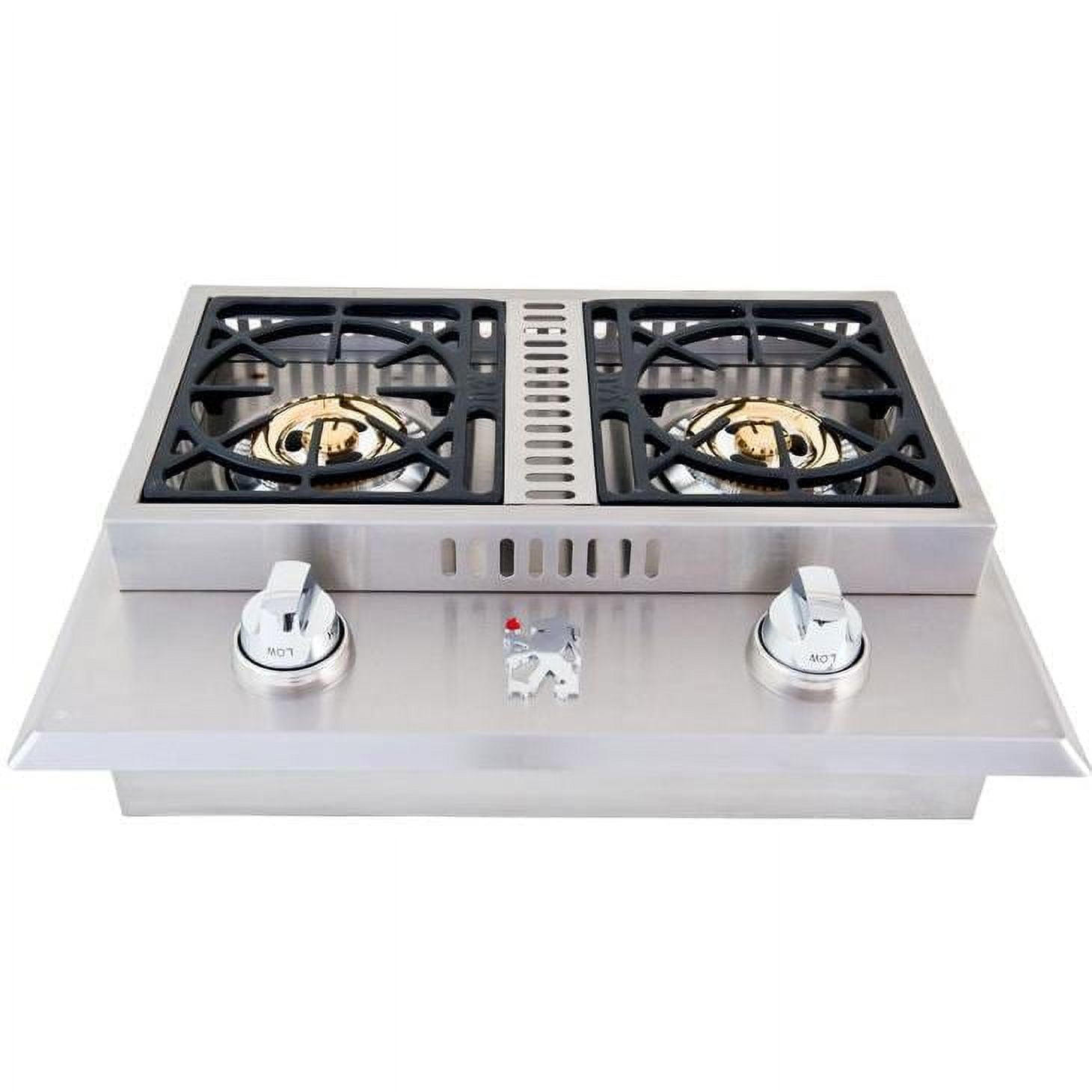 Lion 304 Stainless Steel Drop-In Double Side Burner with Brass Burners