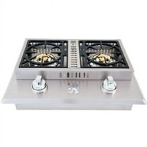 Lion Stainless Steel Drop In Natural Gas Double Side Burner
