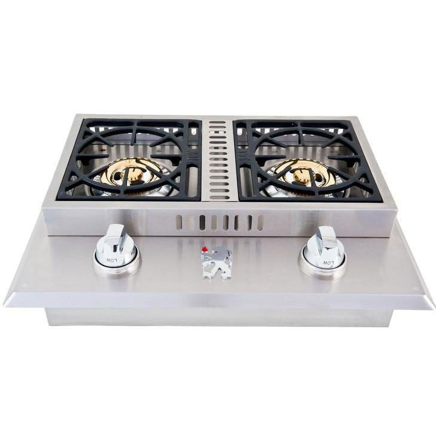 Sonret gas stove portable 2 burner, double gas stove stainless steel  camping stove -propane portable cooktop indian style gas stove For Cooking