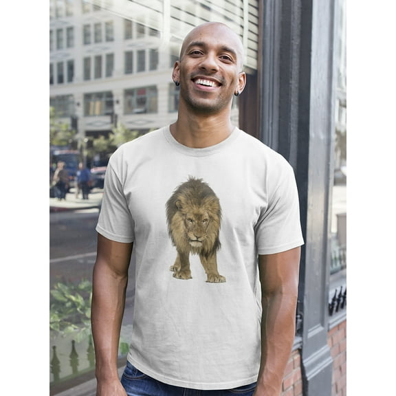 Lion Standing And Looking Down T-Shirt Men -Image by Shutterstock, Male x-Large