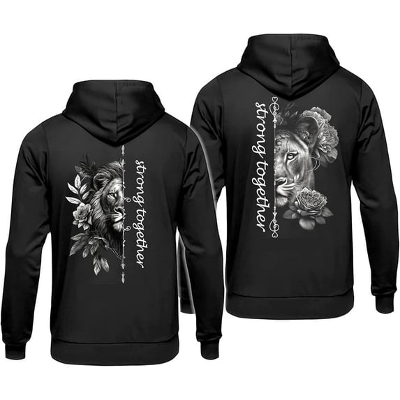 Lion Strong Together For Him/ For Her Couple Matching Hoodie 2D S-5XL Unisex