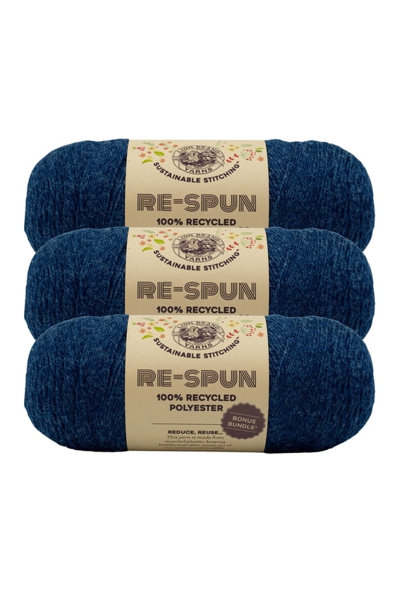 Yarn Re-Spun Bonus Bundle Deep Denim Medium Recycled Polyester Yarn 3 Pack