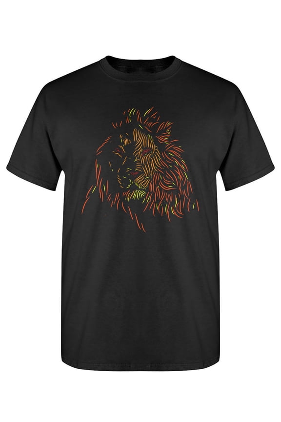 Lion T-Shirt Men -Image by Shutterstock, Male 3X-Large