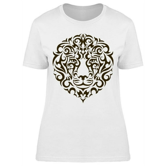 Lion Tattoo Graphic Art T-Shirt Women -Image by Shutterstock, Female Medium