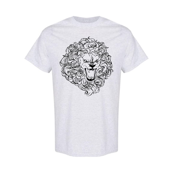 Lion Tattoo Sketch T-Shirt Men -Image by Shutterstock, Male x-Large
