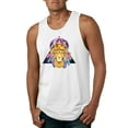 thumbnail image 1 of Lion Throne King Crown Animal Lover Mens Graphic Tank Top, White, Medium, 1 of 3