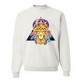 thumbnail image 1 of Lion Throne King Crown Animal Lover Unisex Crewneck Graphic Sweatshirt, White, Large, 1 of 3