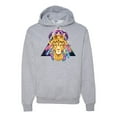 thumbnail image 1 of Lion Throne King Crown Animal Lover Unisex Graphic Hoodie Sweatshirt, Heather Grey, Small, 1 of 3