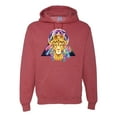 thumbnail image 1 of Lion Throne King Crown Animal Lover Unisex Graphic Hoodie Sweatshirt, Vintage Heather Red, X-Large, 1 of 3