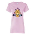 thumbnail image 1 of Lion Throne King Crown Animal Lover Womens Graphic T-Shirt, Light Pink, 3XL, 1 of 3