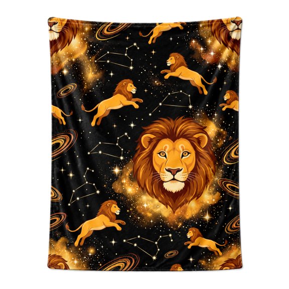 Lion Throw Blanket, Soft Warm Cozy Blanket for Couch and Sofa, Lightweight Plush Blanket 50x40
