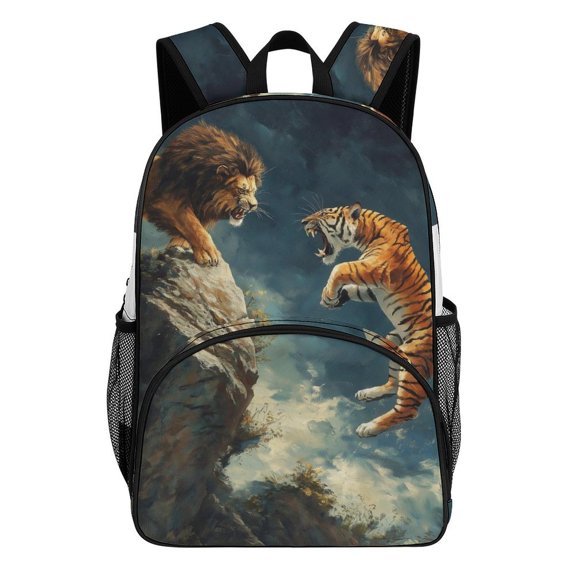 Lion Tiger Epic Cliff Battle Backpacks for Backpack for Bookbag
