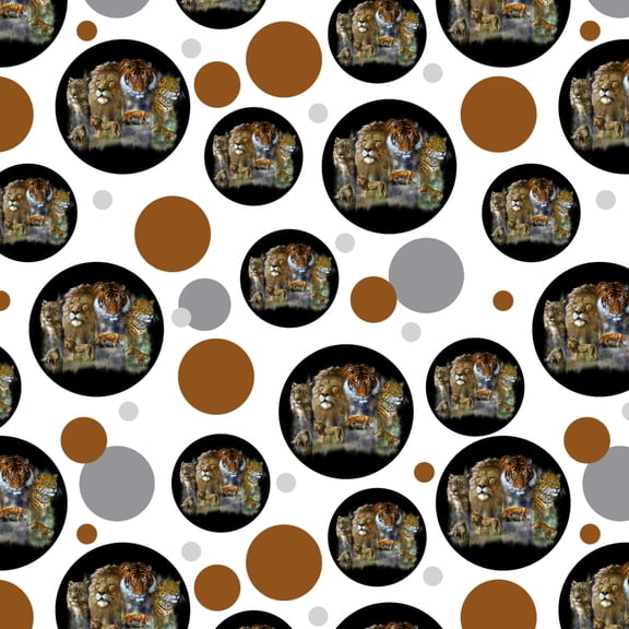 Lion Tiger Snow Leopard Big Cats Premium Gift Wrap Wrapping Paper Roll