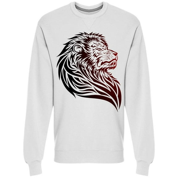 Lion Tribal Tattoo Style Sweatshirt Men -Image by Shutterstock, Male x-Large
