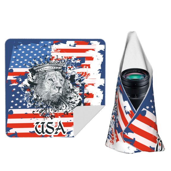 Lion USA Flag Magic Self-Adhesive Camera Wrap, Anti-Scratch & Dust-Proof Protective Equipment Cloth 10x10