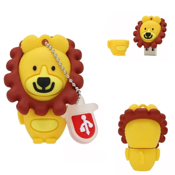 Lion USB - Photo Storage USB Flash Drive - Photo Thumb Drive - 16GB USB Flash Drive (Lion)