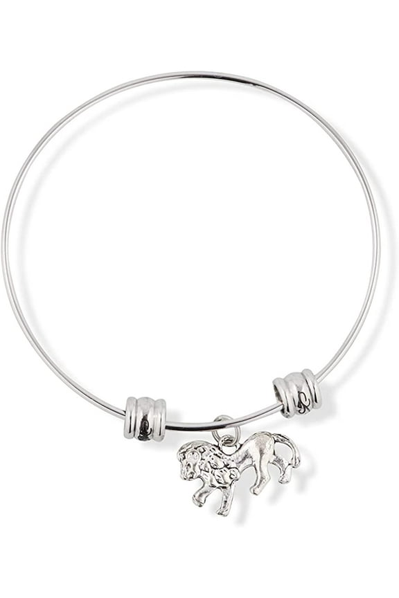 Lion Walking Fancy Charm Bangle