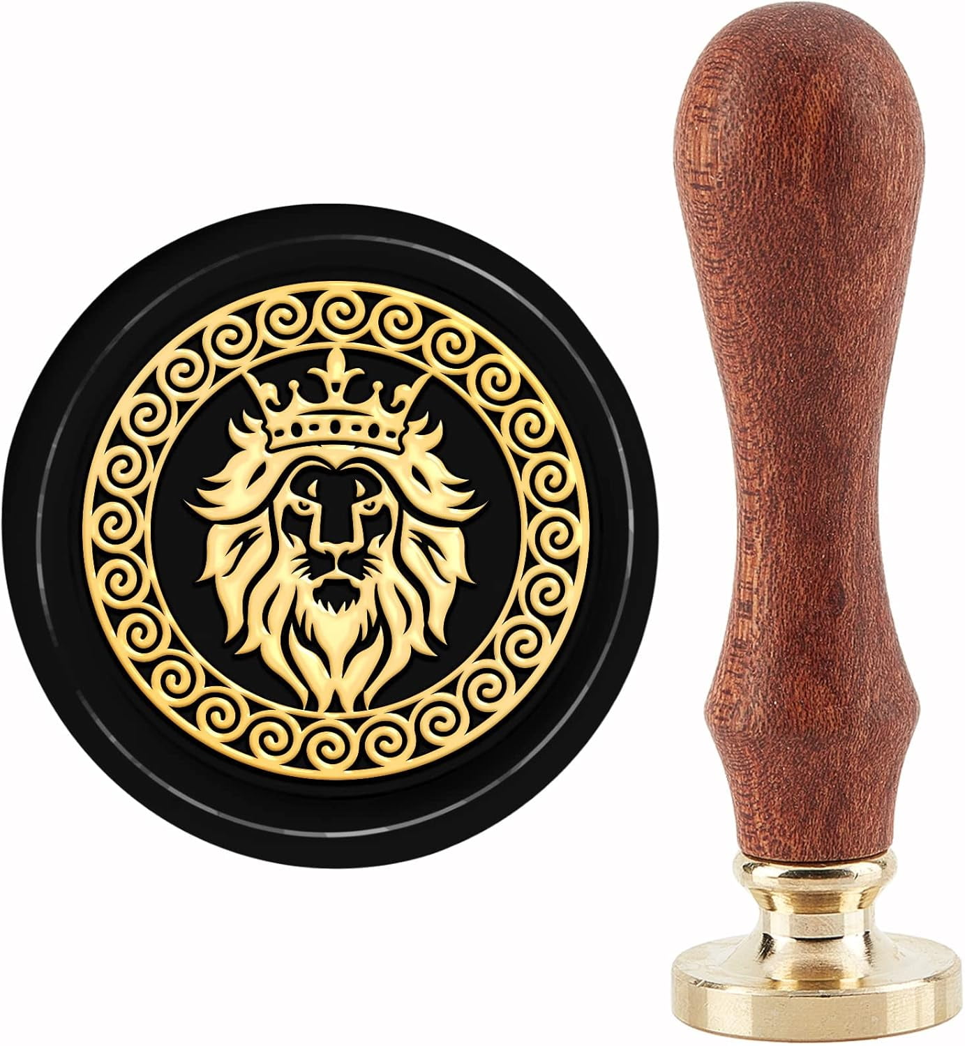 CRASPIRE Four Leaf Clover Brass Wax Seal Stamp Head - 25mm, Removable For Invitations & Crafts