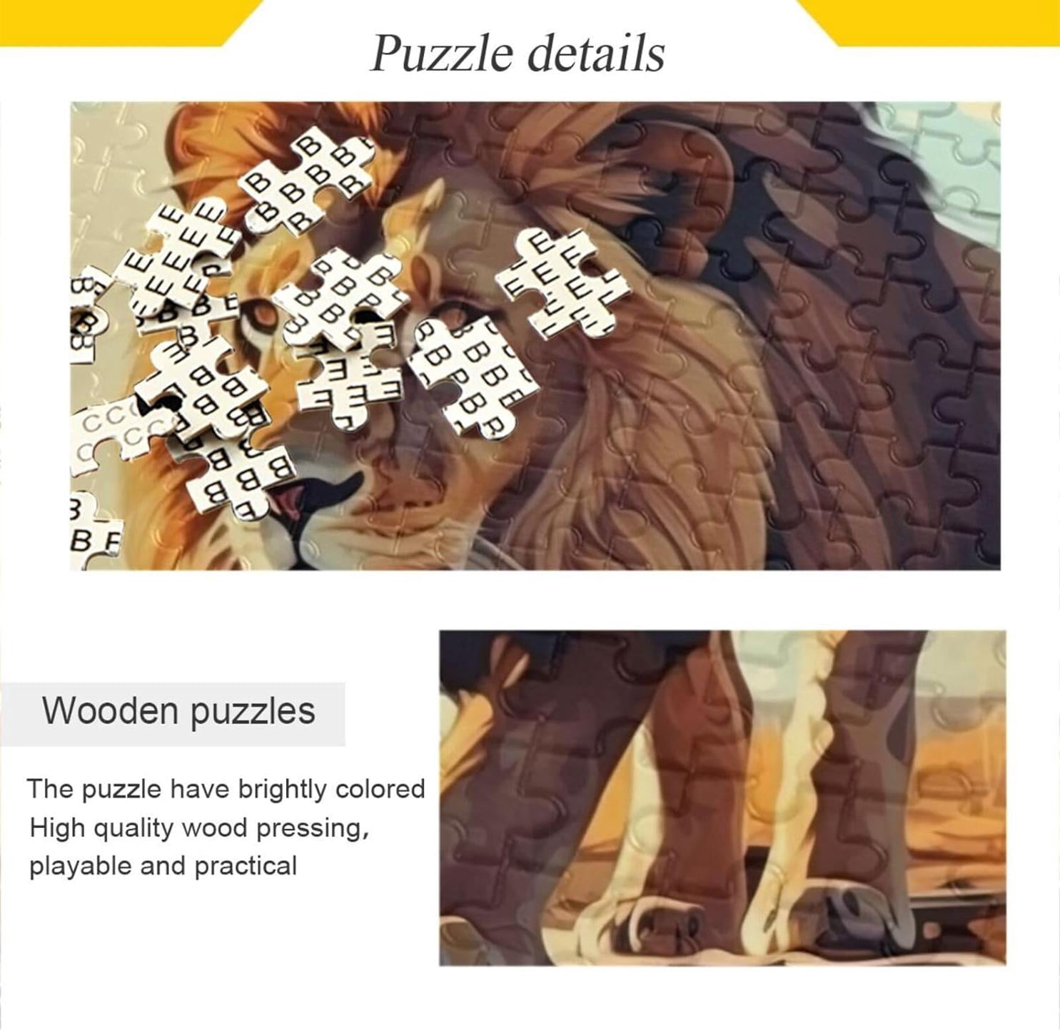 Lion Wild Fantasy Jigsaw Puzzle 1000 Pieces, Zigsaw with Storage Bag ...
