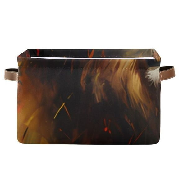 Lion Wind Fire Storage Bins Baskets With Handles Storage Box Clothes Organizer Organization Toys