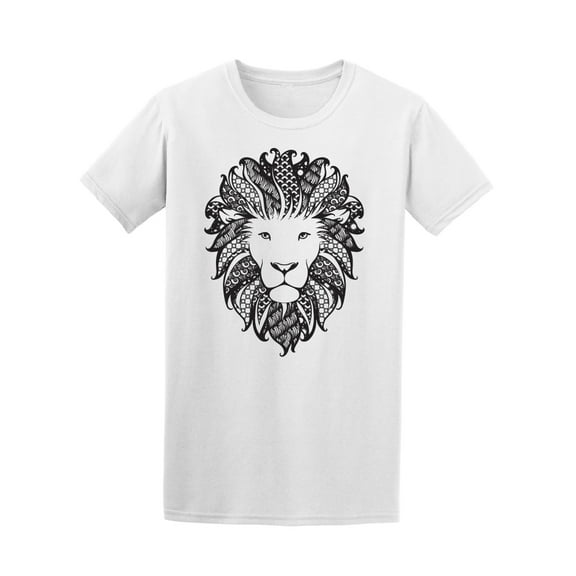 Lion With Ethnic Textured Mane Tee Men's -Image by Shutterstock