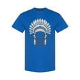 thumbnail image 1 of Lion With Feather Headdress T-Shirt Men -Image by Shutterstock, Male 3X-Large, 1 of 2