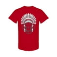 thumbnail image 1 of Lion With Feather Headdress T-Shirt Men -Image by Shutterstock, Male XX-Large, 1 of 2