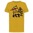 thumbnail image 1 of Lion With Rastafarian Flag T-Shirt Men -Image by Shutterstock, Male 3X-Large, 1 of 2