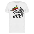 thumbnail image 1 of Lion With Rastafarian Flag T-Shirt Men -Image by Shutterstock, Male Large, 1 of 2